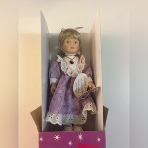 Purple Dress Porcelain Doll- February Doll